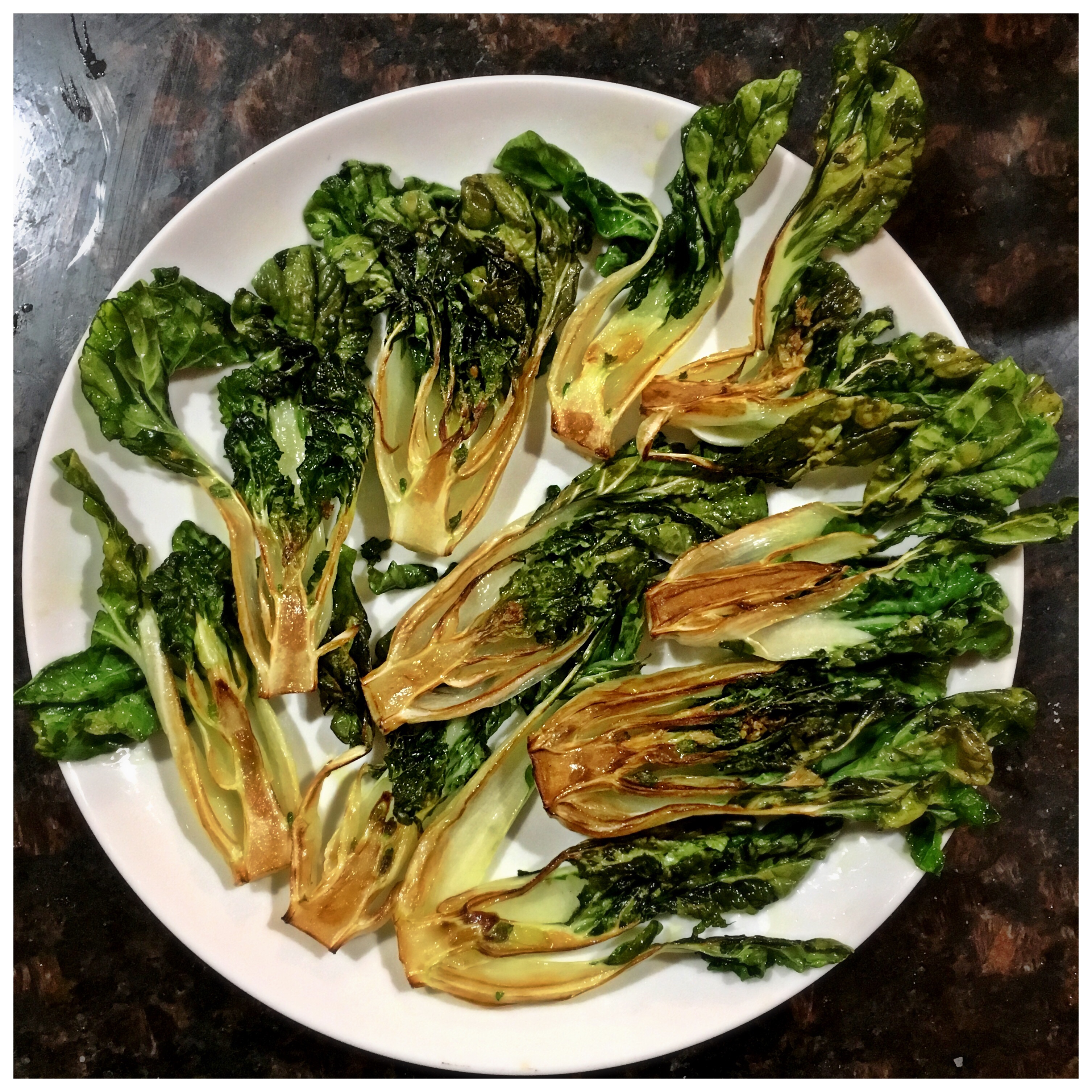 seared baby bok choy 