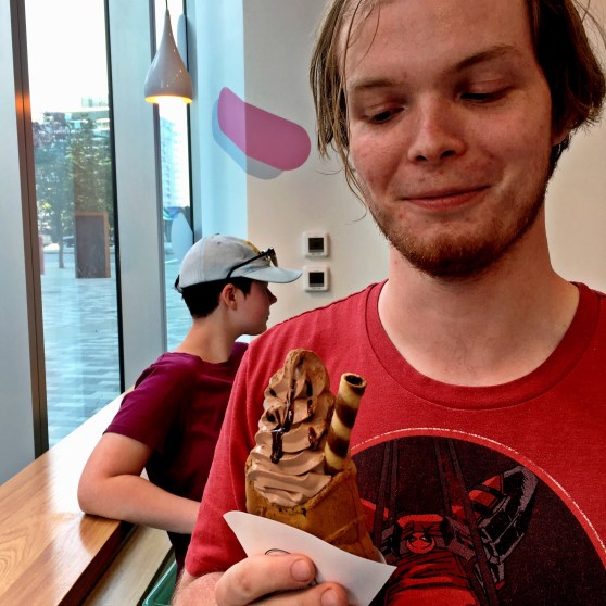 Chocolate ice cream at Taiyaki NYC