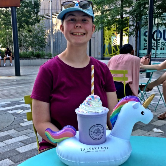 Taro slushy Unicorn float at Taiyaki